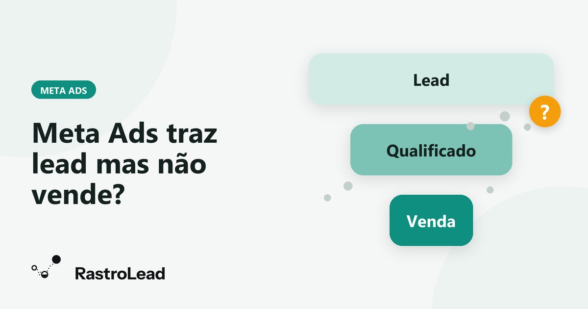 Meta Ads traz lead mas não vende: onde está o problema?